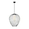 Z-Lite Savanti Pendant, 1-Light, 22 In.W x 25.5 In.H, Matte Black/White Opal 7507-22MB - alternate 7